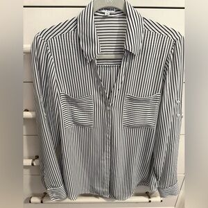 Express Monochrome Striped Shirt